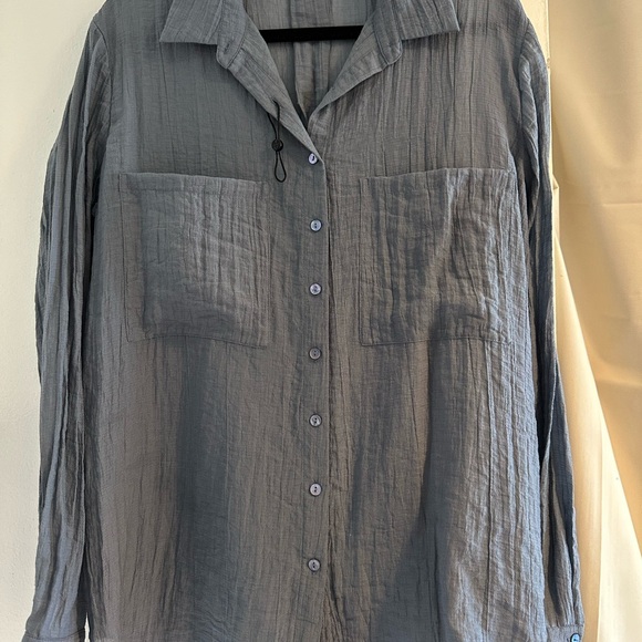 Massimo Dutti Tops - Massimo Dutti Charcoal Button Down Casual Shirt